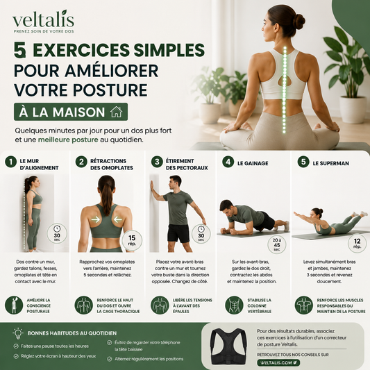 5 exercices simples pour améliorer sa posture à la maison